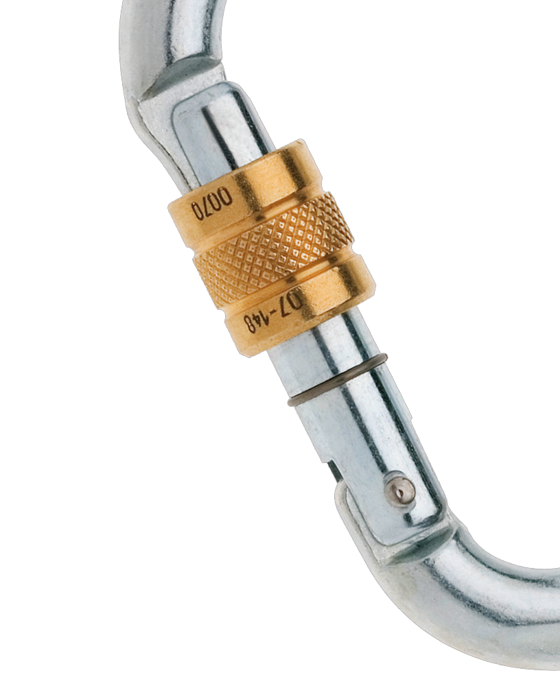 Edelrid STEEL HMS SCREW - Stahl HMS-Karabiner | Keylock | 40kN
