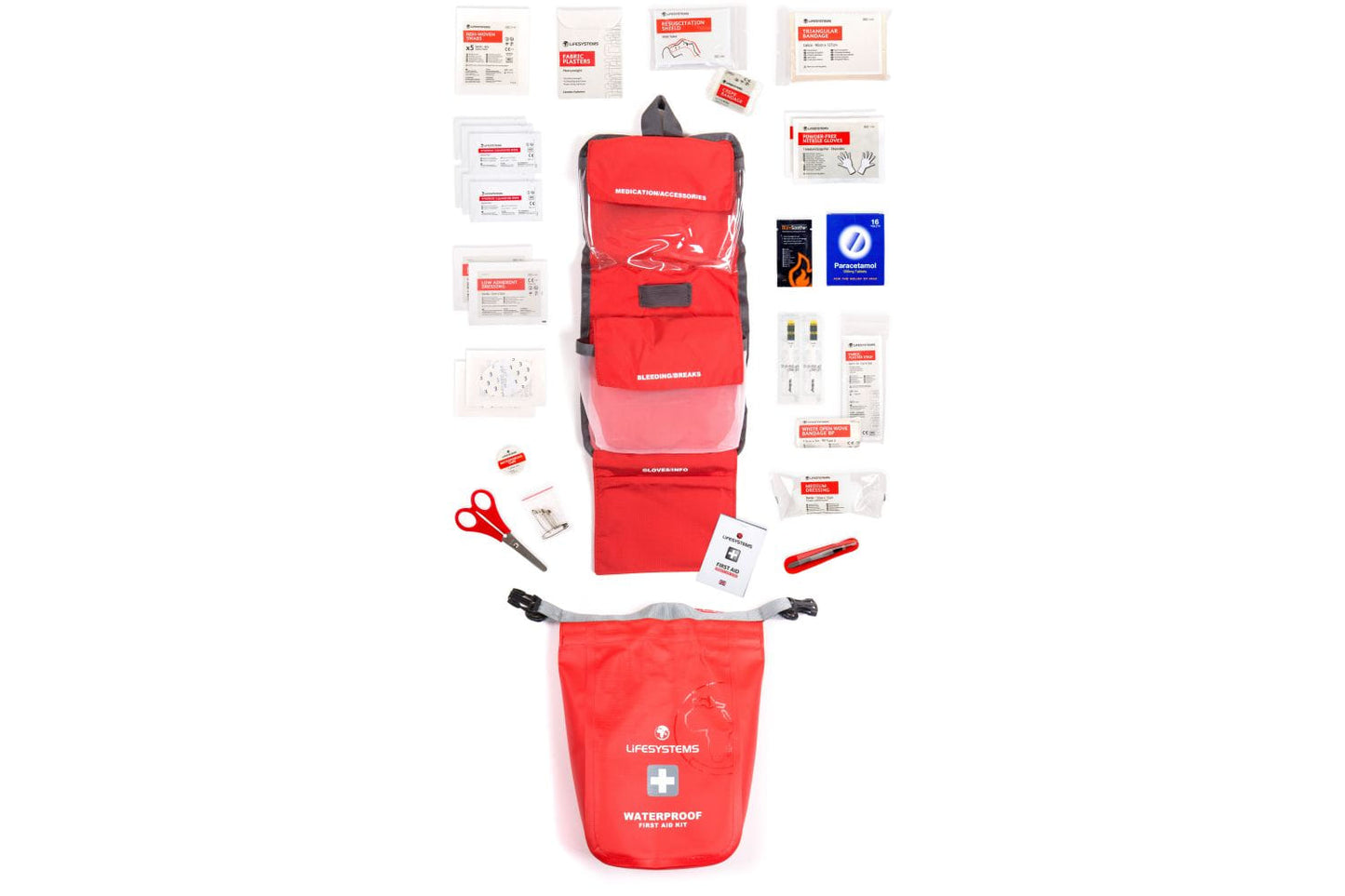 Lifesystems Waterproof First Aid Kit - Wasserdichtes Erste-Hilfe-Set | 32 Artikel | 500g