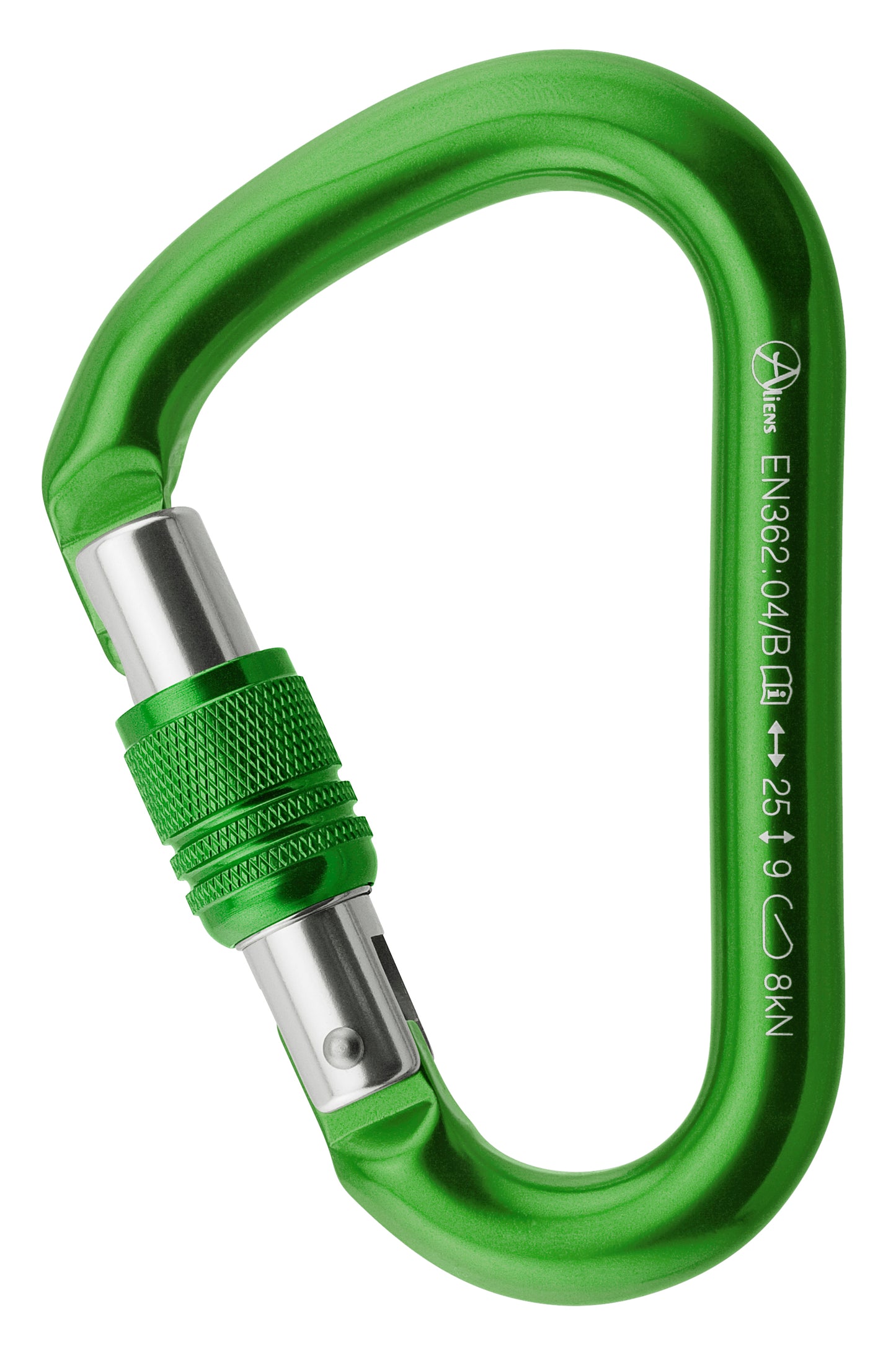 Aliens HMS Classic Screw Karabiner - Schraubverschluss | 25kN | Keylock | nur 88g