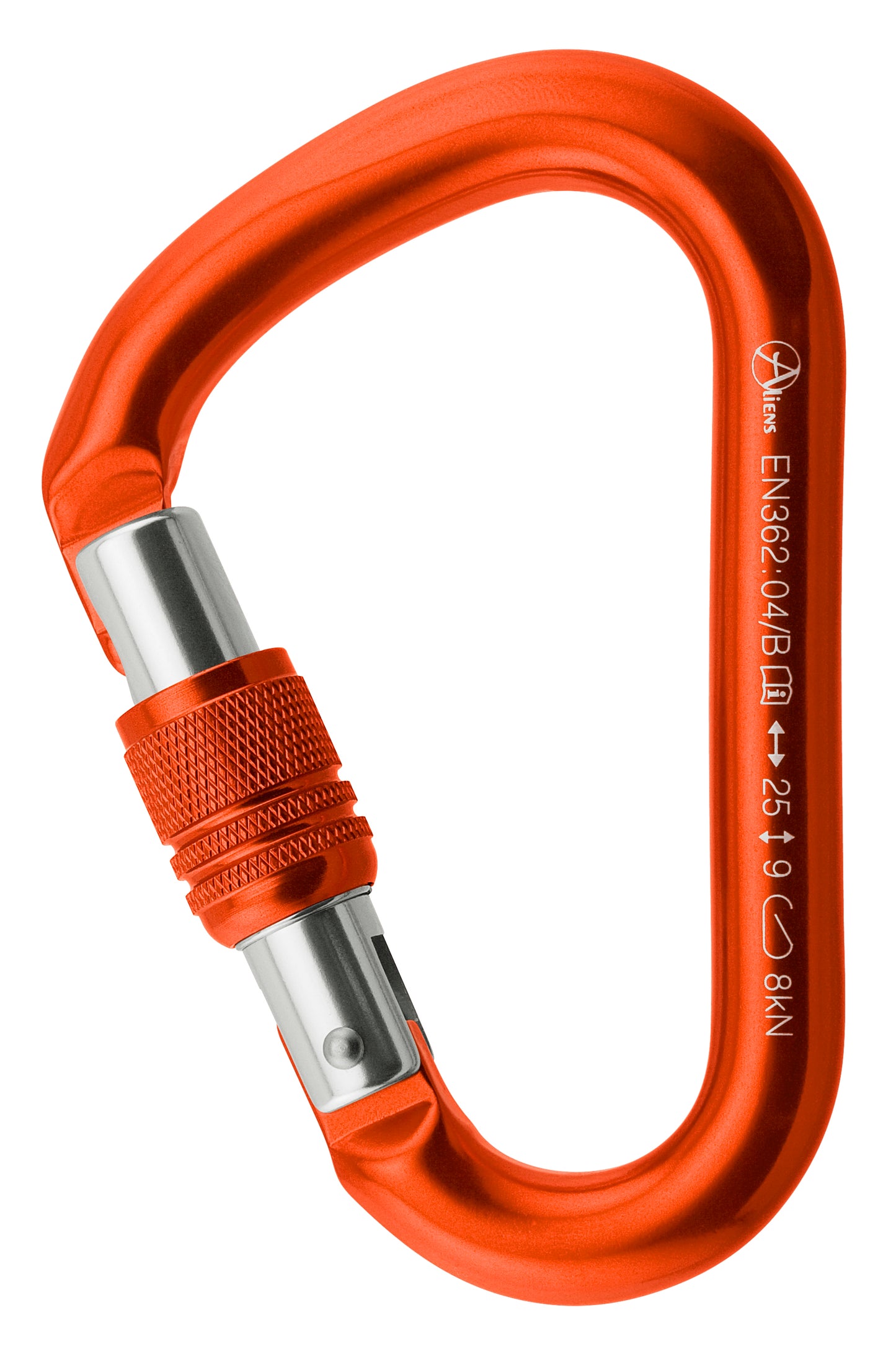 Aliens HMS Classic Screw Karabiner - Schraubverschluss | 25kN | Keylock | nur 88g
