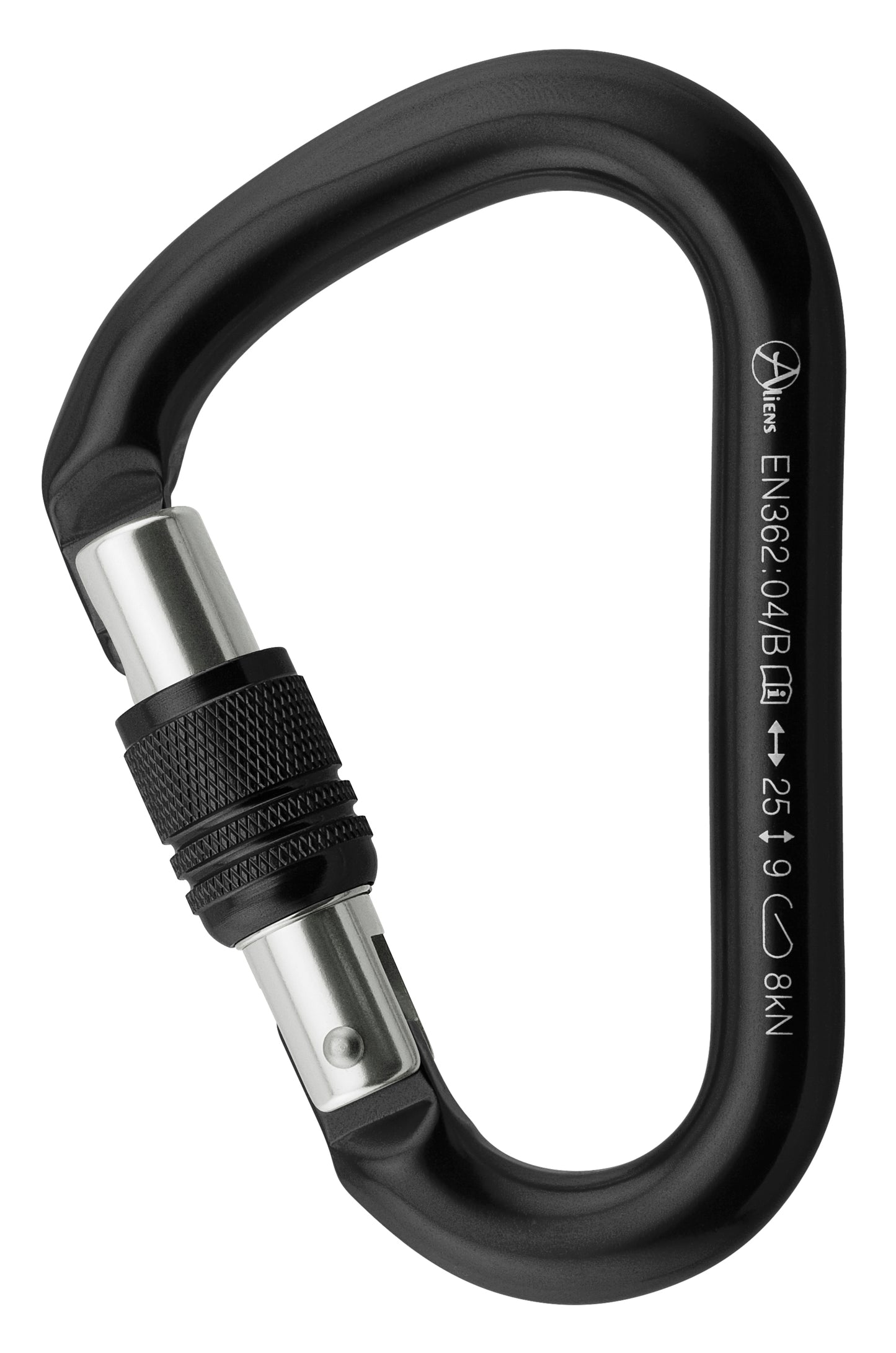 Aliens HMS Classic Screw Karabiner - Schraubverschluss | 25kN | Keylock | nur 88g