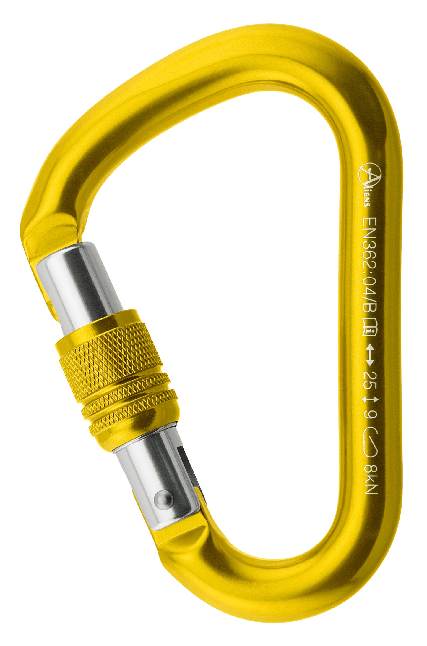 Aliens HMS Classic Screw Karabiner - Schraubverschluss | 25kN | Keylock | nur 88g