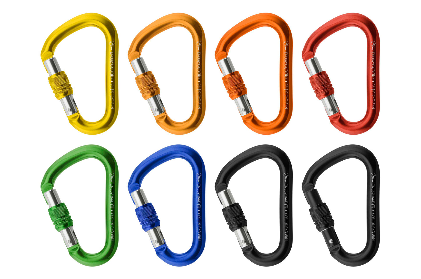 Aliens HMS Classic Screw Karabiner - Schraubverschluss | 25kN | Keylock | nur 88g