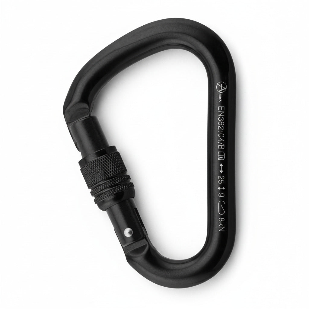 Aliens HMS Classic Screw Karabiner - Schraubverschluss | 25kN | Keylock | nur 88g