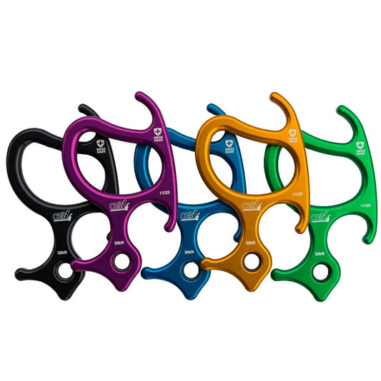 CE4Y AXE-8 Abseilgerät - Asymmetrisch | Mehrere Reibungsmodi | Swiss Made