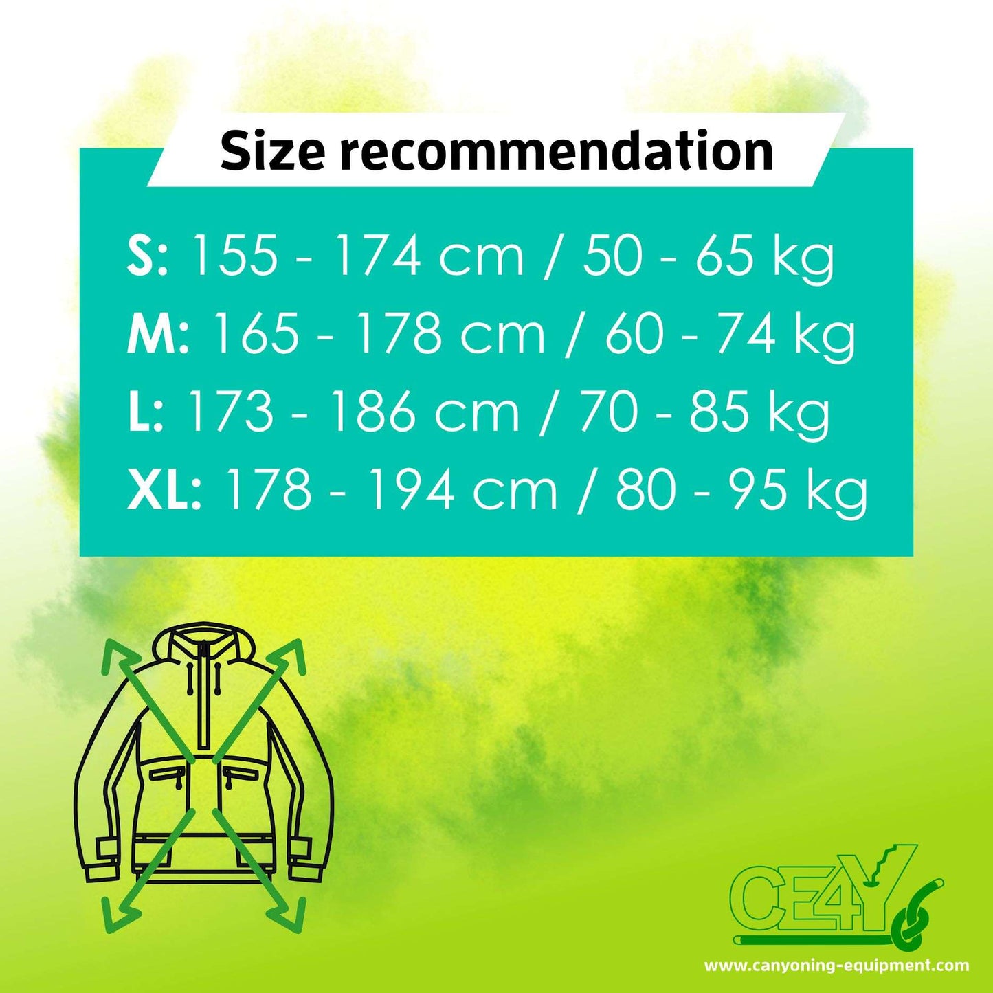 CE4Y Shield Jacket - Canyoning-Schutzjacke | 3-Lagen XT-Gewebe | 20.000mm