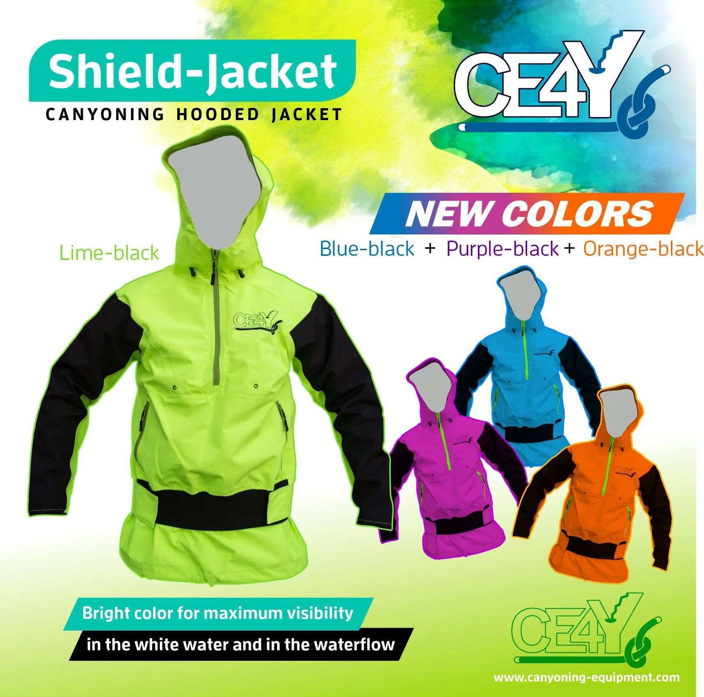CE4Y Shield Jacket - Canyoning-Schutzjacke | 3-Lagen XT-Gewebe | 20.000mm