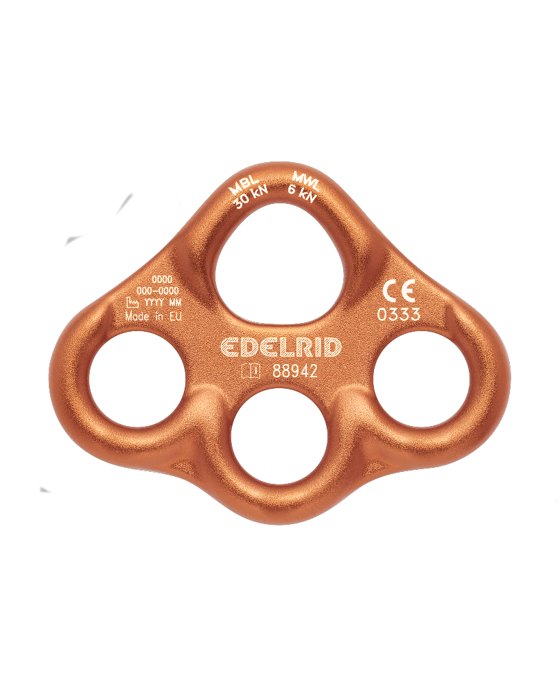 Edelrid MINI RIG - Leichte Riggingplatte | Aluminium | 30kN | Keylock