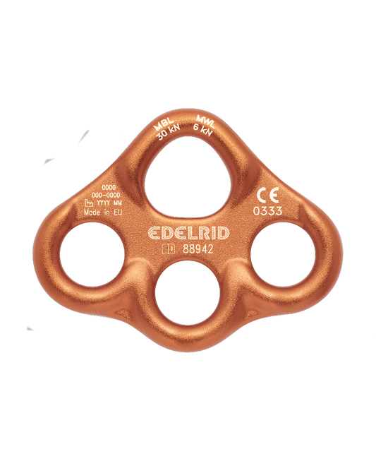 Edelrid MINI RIG - Leichte Riggingplatte | Aluminium | 30kN | Keylock
