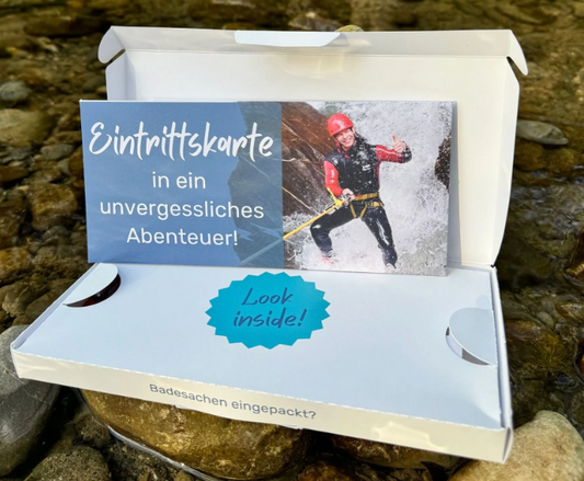 Wertgutschein für eine Canyoningtour mit Blue River Canyoning