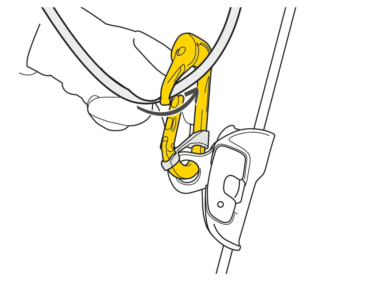 Petzl ROLLCLIP A Triact-Lock - Karabiner mit Seilrolle | 115 g