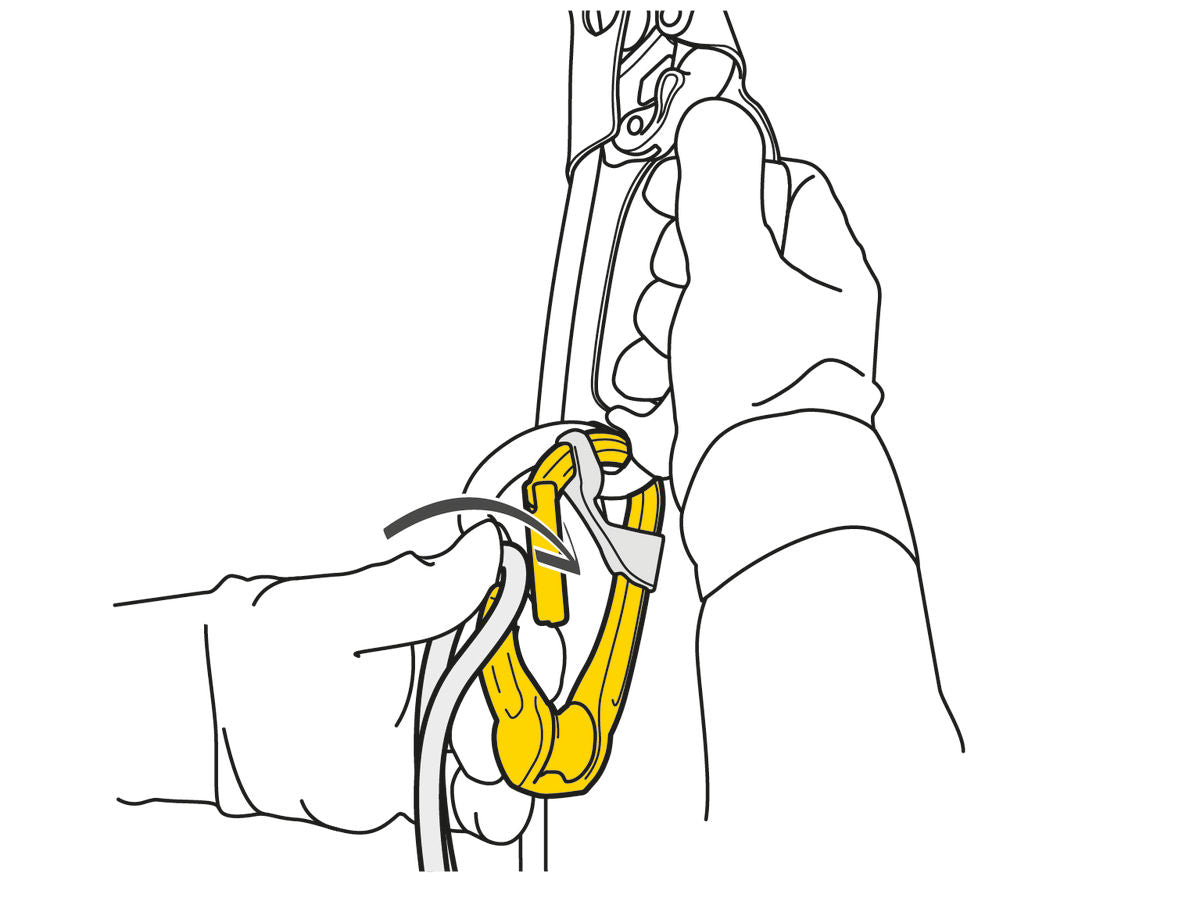 Petzl ROLLCLIP A Triact-Lock - Karabiner mit Seilrolle | 115 g