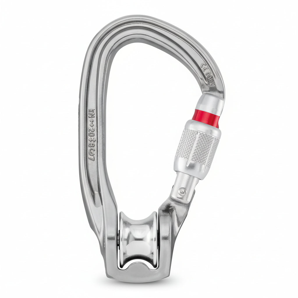 Petzl ROLLCLIP Z Screw-Lock - Karabiner mit Seilrolle | 105 g