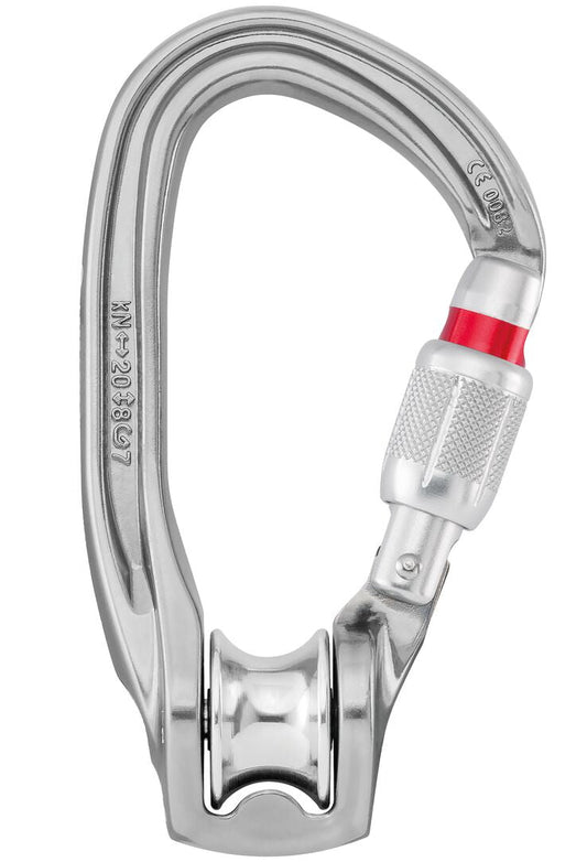 Petzl ROLLCLIP Z Screw-Lock - Karabiner mit Seilrolle | 105 g