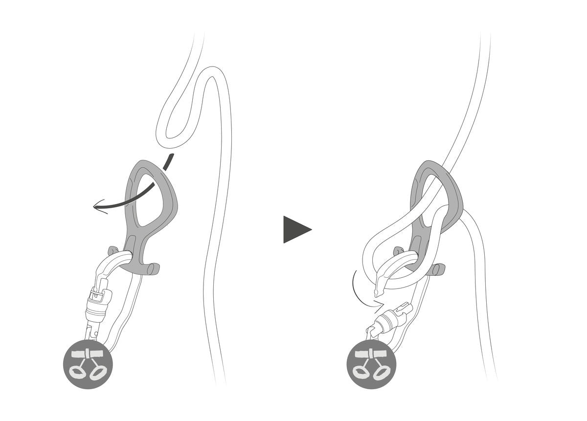 Petzl PIRANA CLUB GREEN - Abseilgerät für Canyoning