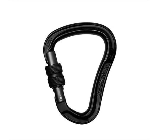 Singing Rock HMS Bora Screw Karabiner - I-Träger Konstruktion | 23kN | Keylock | 63g